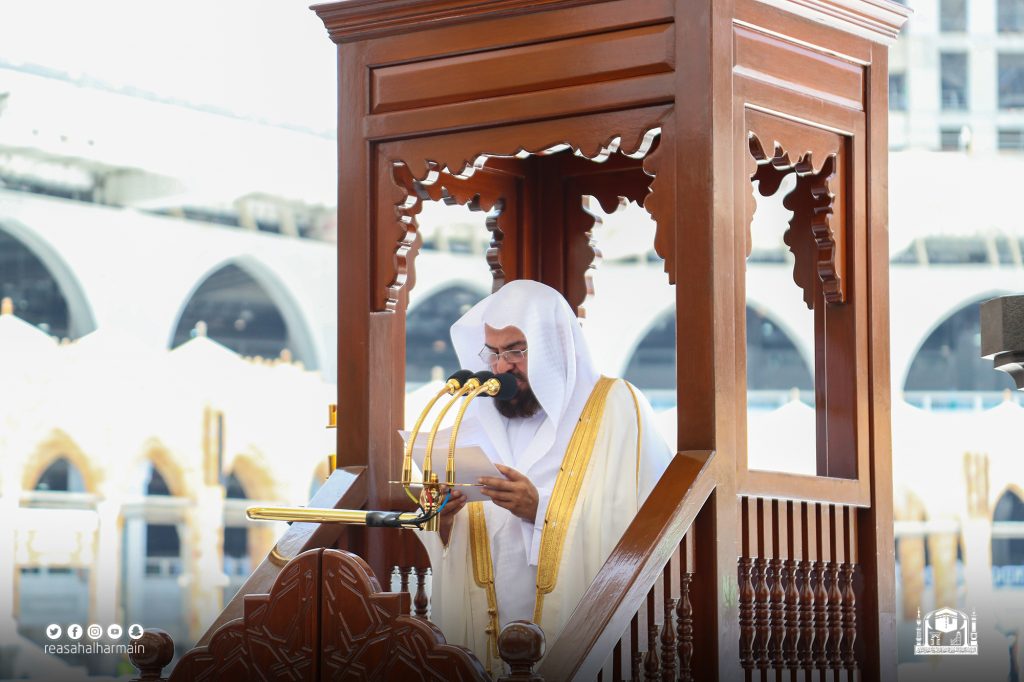 الرئيس العام في خطبة الجمعة : في هذا الشهر العظيم يُنْدَب البذل والإحسان والعطاء، ألا فجودوا أيها الكرماء النبلاء، مما أفاض الله عليكم