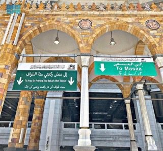 نظام إرشادي متكامل لتفويج المعتمرين والمصلين داخل المسجد الحرام وجنباته