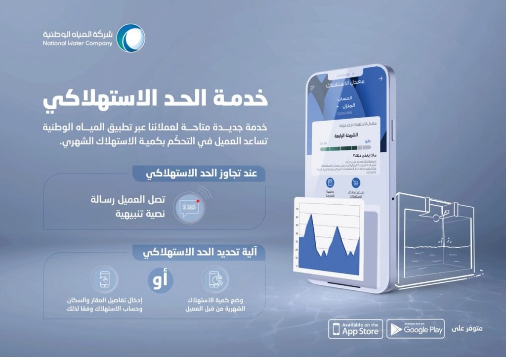 شركة المياه الوطنية تطلق تطبيقها الجديد على الهواتف الذكية