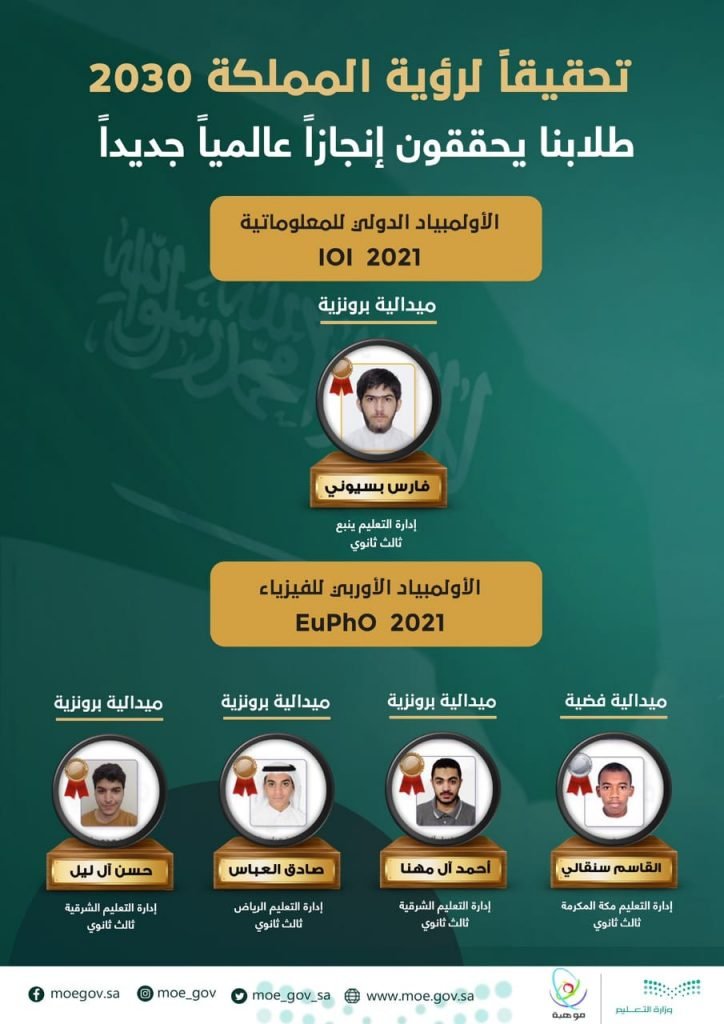 تعليم ينبع يحقق برونزية الأولمبياد الدولي للمعلوماتية بسنغافورة