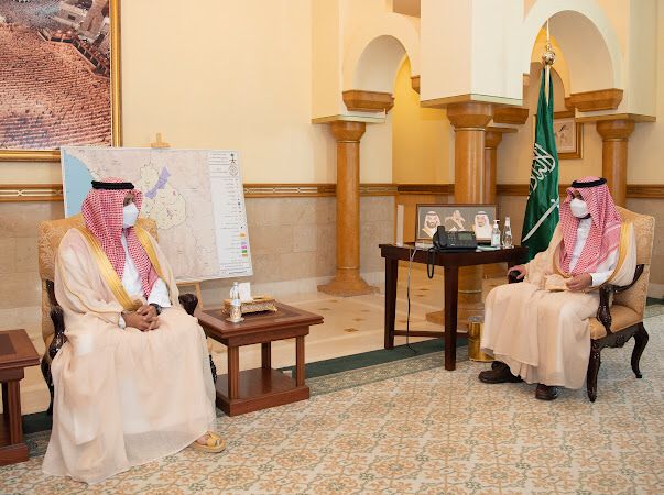 سمو أمير منطقة مكة المكرمة بالنيابة  يستقبل رئيس مجلس إدارة الجمعية السعودية لعلوم العمران