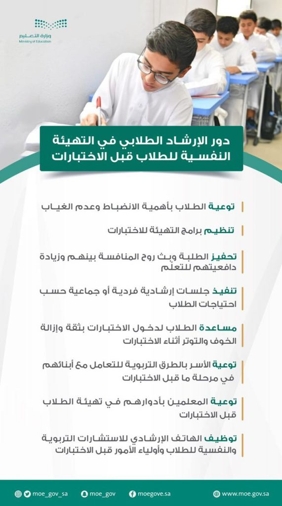 الهاتف الإرشادي بتعليم مكة‬⁩ يباشر خدماته للطلاب والطالبات وأسرهم خلال أيام الاختبارات