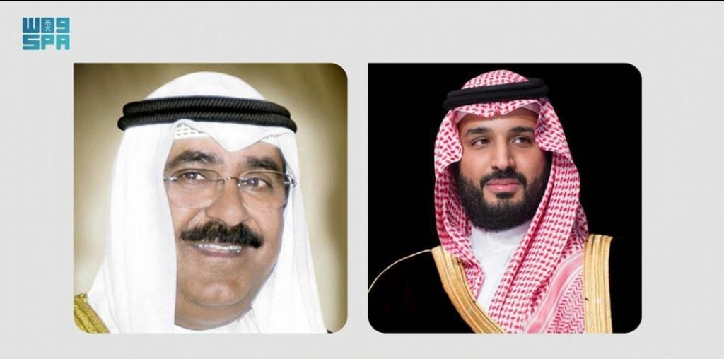 سمو ولي العهد يتلقى اتصالاً هاتفيًا من سمو ولي عهد دولة الكويت