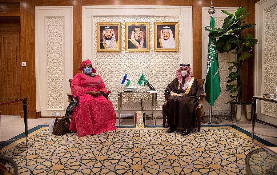سمو وزير الخارجية يستقبل وزيرة الخارجية والعلاقات الدولية بمملكة ليسوتو