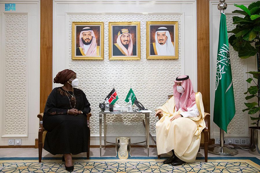 سمو وزير الخارجية يستقبل وزيرة الخارجية الكينية