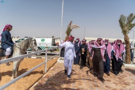 سمو أمير الجوف يفتتح مربط سمو الوادي للخيل العربية الأصيلة بطبرجل