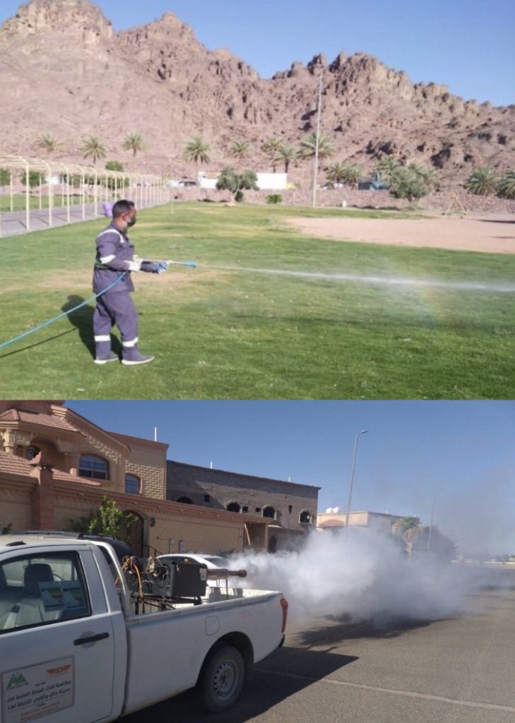 أمانة منطقة حائل تنفذ أكثر من 5000 جولة إصحاح بيئي لمكافحة الحشرات بمدينة ‎حائل