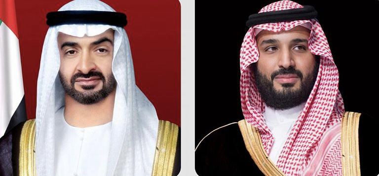 سمو ولي العهد وسمو رئيس دولة الإمارات يتبادلان التهاني هاتفيًا بعيد الأضحى المبارك