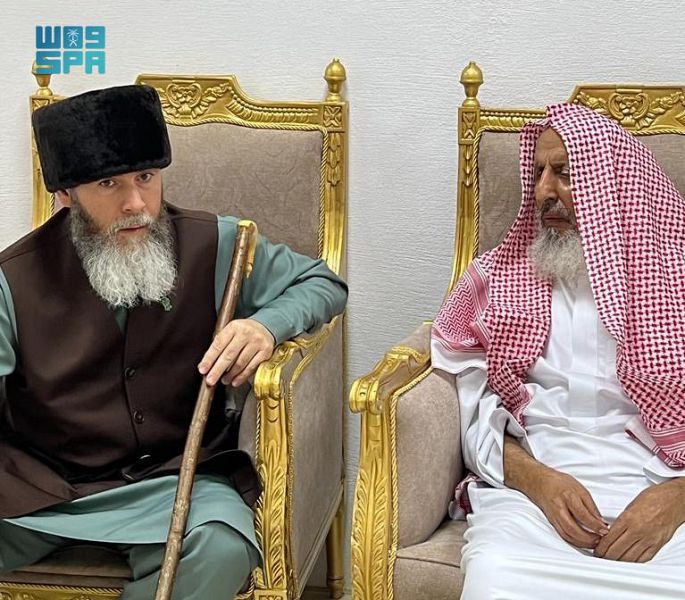 مفتي عام المملكة يستقبل مفتي الشيشان في مشعر منى