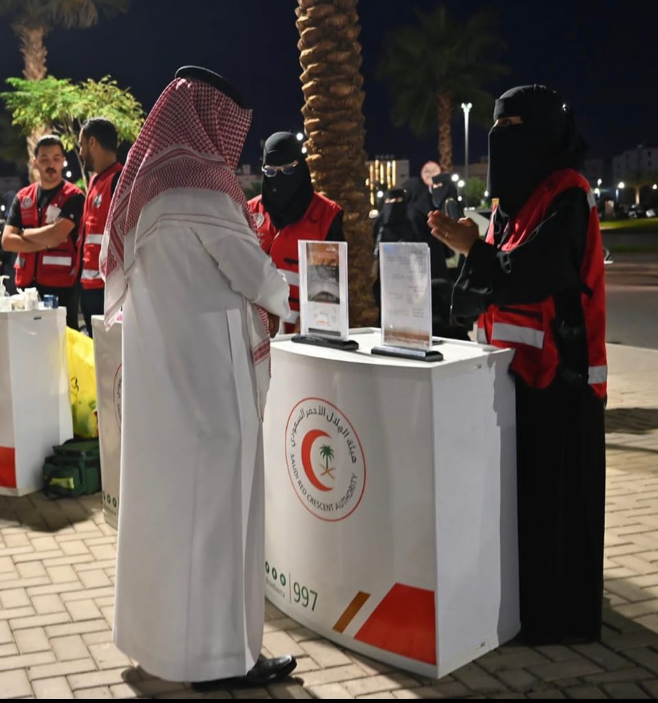 الهلال الأحمر بتبوك يفعل التوعية بخطر الكوارث للحد من آثارها