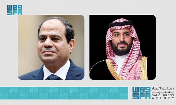 سمو ولي العهد يبعث برقية شكر لرئيس جمهورية مصر العربية