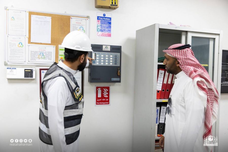 جولات تفقدية تنفذها شؤون الحرمين لمحطة الكهرباء الاحتياطية بكدي