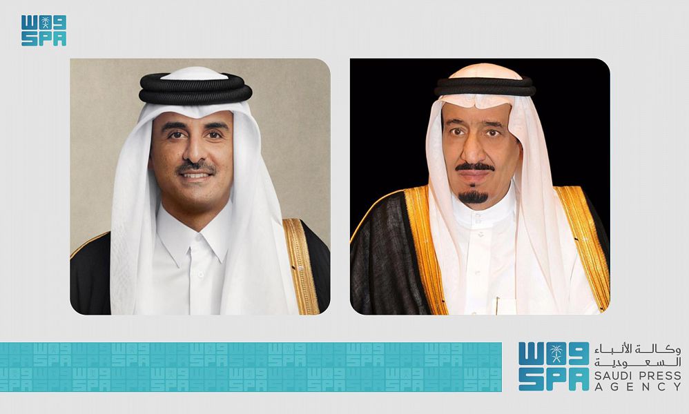 أمير دولة قطر ونائبه يهنئان خادم الحرمين الشريفين بمناسبة ذكرى يوم التأسيس