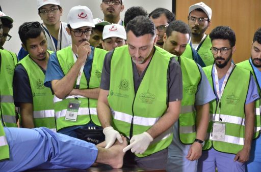 550 متطوع من كافة مناطق المملكة في انطلاقة البرنامج الصحي التطوعي بالحج