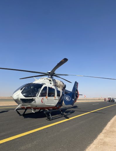الاسعاف الجوي بمنطقة تبوك يباشر أولى بلاغاته بطريق حقل