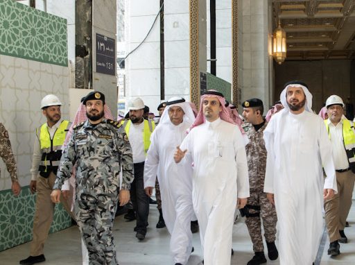 إنفاذاً لتوجيهات القيادة وبمتابعة أمير المنطقة،،، الأمير سعود بن مشعل يزور التوسعة السعودية الثالثة للمسجد الحرام