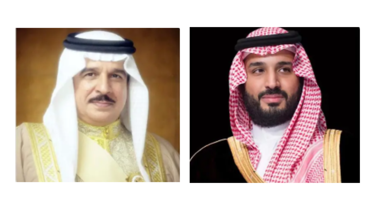 سمو ولي العهد يتلقى اتصالاً هاتفياً من ملك البحرين