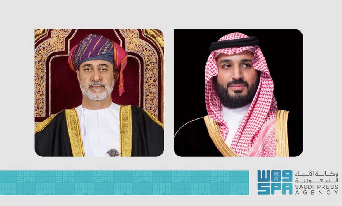 سمو ولي العهد يتلقى اتصالاً هاتفياً من سلطان عُمان هنأه خلاله بقرب حلول عيد الفطر المبارك