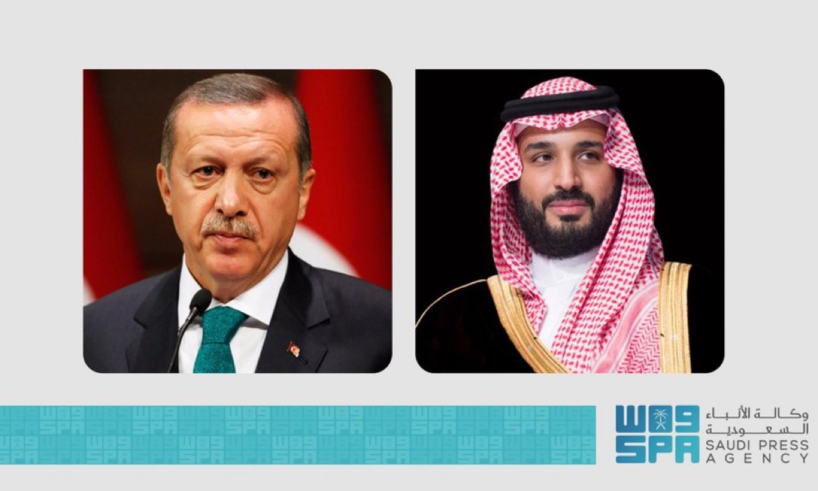 سمو ولي العهد يتلقى اتصالاً هاتفياً من رئيس الجمهورية التركية