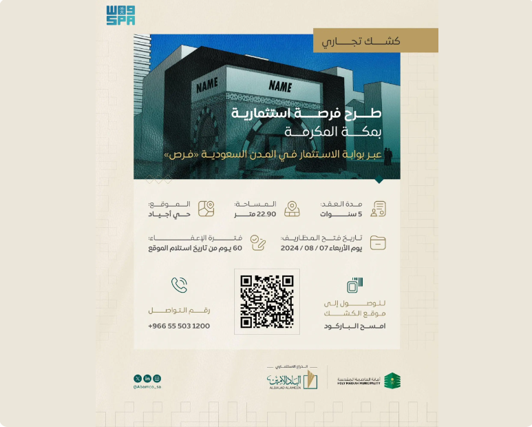 “البلد الأمين” تطرح فرص استثمارية جديدة بمكة المكرمة