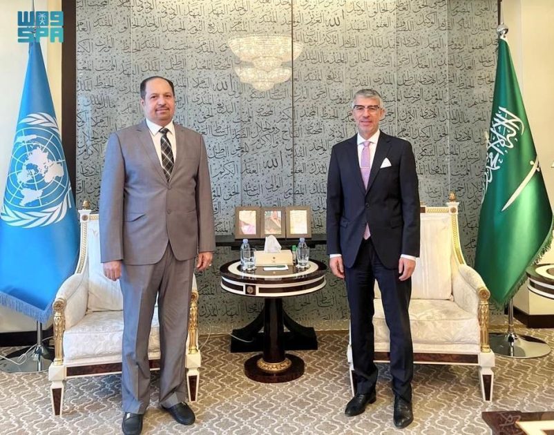 مندوب المملكة الدائم لدى الأمم المتحدة في نيويورك يلتقي مساعد المشرف على مركز الملك سلمان للإغاثة