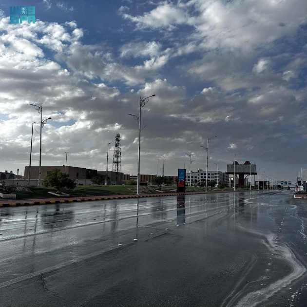أمطار على محافظة طريف