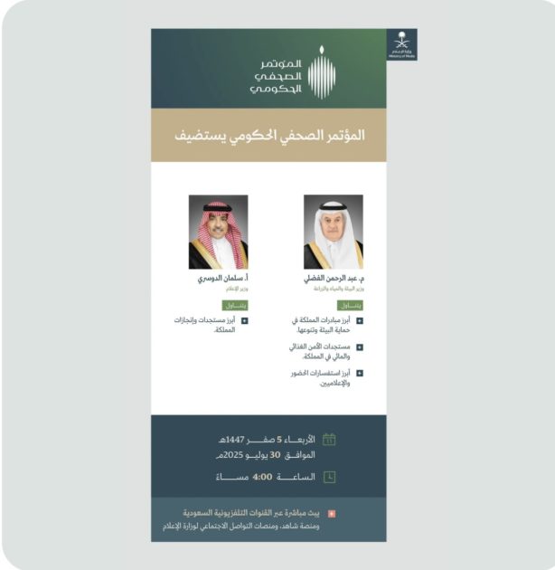 المؤتمر الصحفي الحكومي يستضيف وزيري البيئة والإعلام