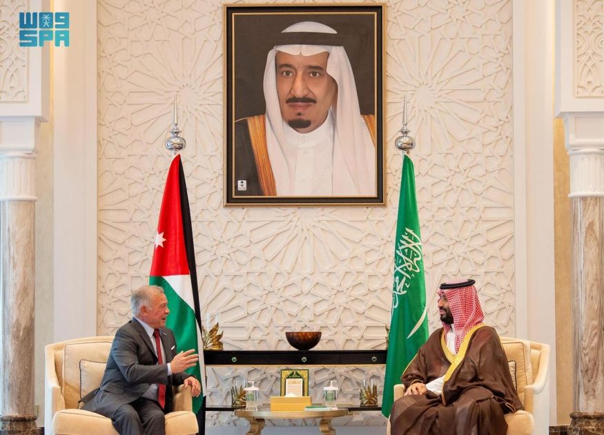 سمو ولي العهد يستقبل ملك الأردن ويستعرضان العلاقات الأخوية وعددًا من الموضوعات على الساحتين العربية والإسلامية