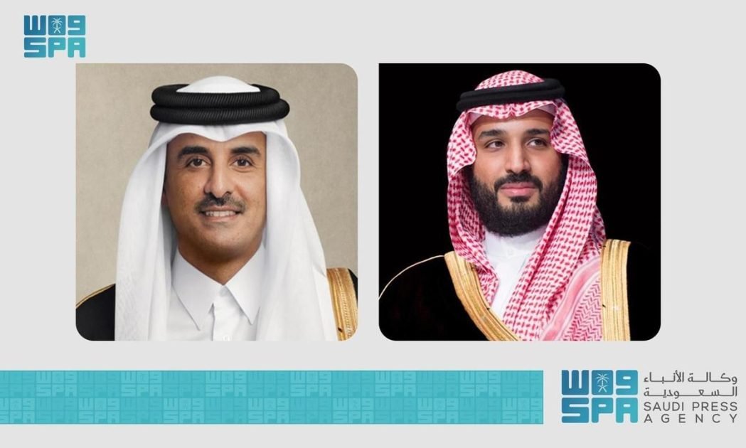 سمو ولي العهد يبعث برقية شكر لأمير دولة قطر إثر مشاركته في الدورة الاستثنائية للمجلس الأعلى لمجلس التعاون لدول الخليج العربية والقمة العربية الإسلامية الطارئة بالدوحة