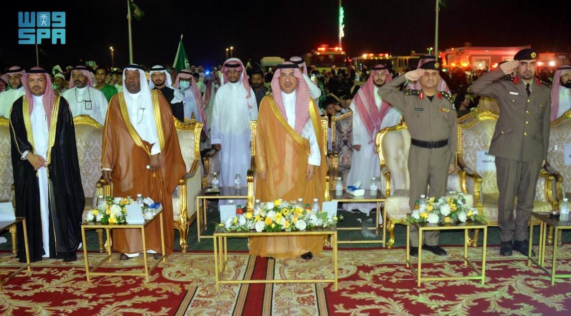 أهالي محافظة الليث يحتفون باليوم الوطني الـ 95