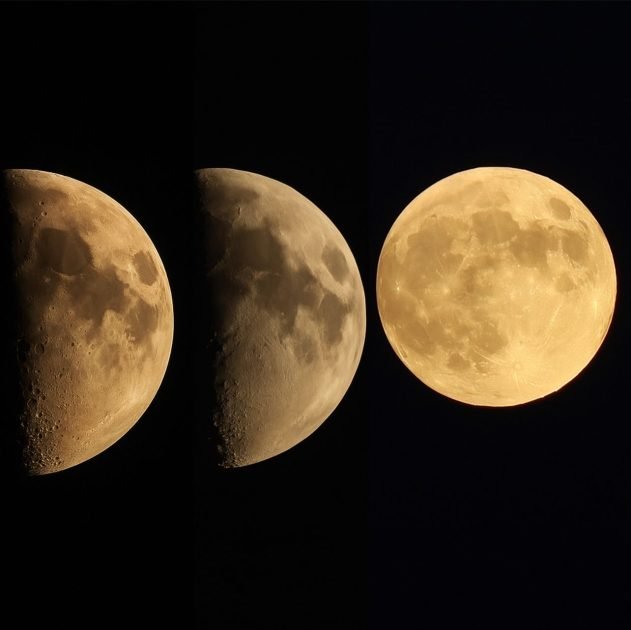 صور من مراحل خسوف القمر بعدسة ( عصف الأخبارية)