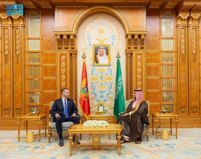 سمو ولي العهد يلتقي رئيس وزراء جمهورية الجبل الأسود