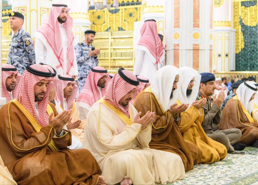 صلاة الاستسقاء في المسجد النبوي