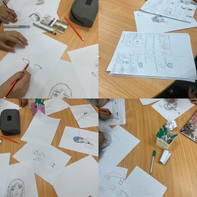 بناء المانجا في المتوسطة ٢٣بتبوك