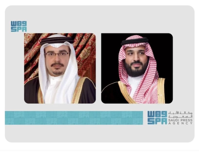 سمو ولي العهد يبعث برقية شكر لسمو ولي عهد مملكة البحرين إثر مغادرته المنامة