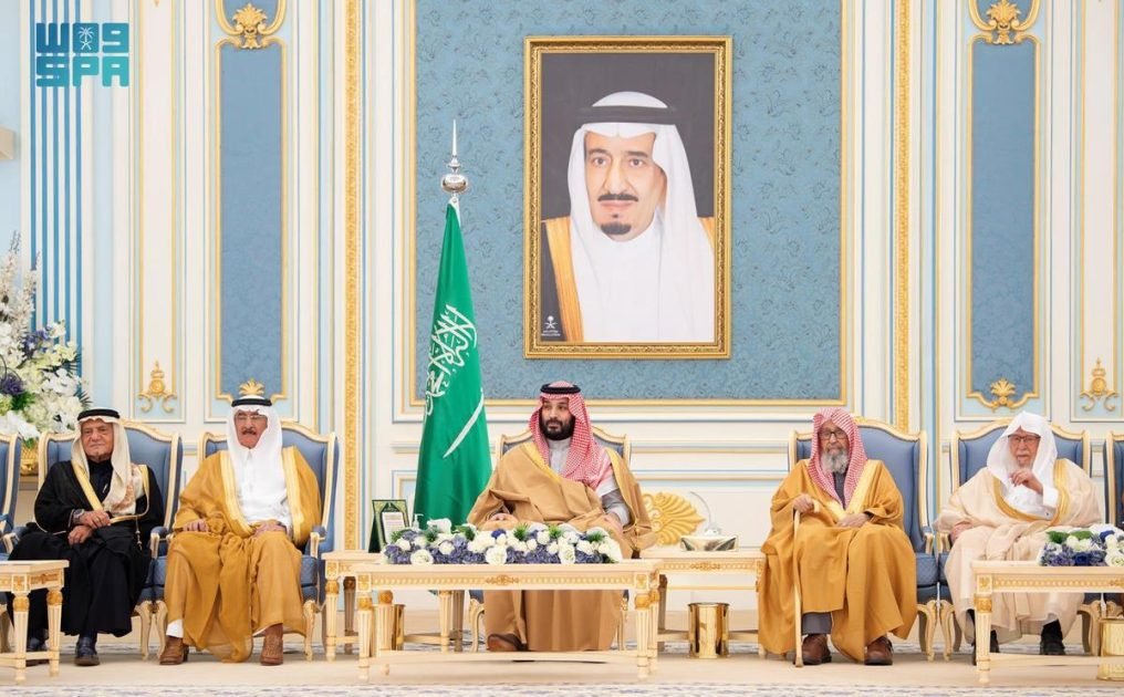 سمو ولي العهد يستقبل المهنئين بشهر رمضان المبارك