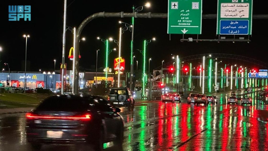 أمطار متوسطة على محافظة طريف