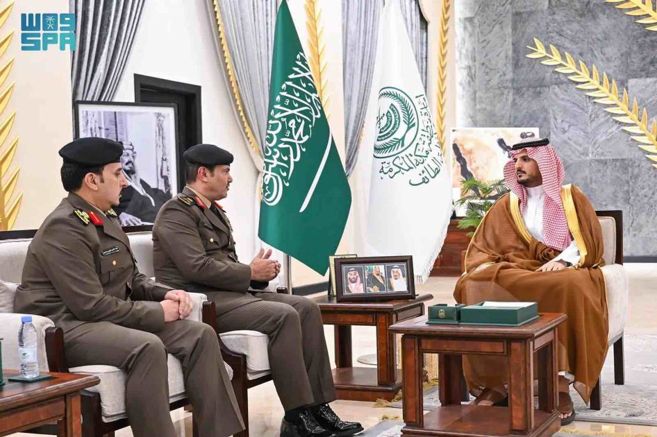 محافظ الطائف يستقبل مدير شرطة المحافظة المعيَّن حديثًا