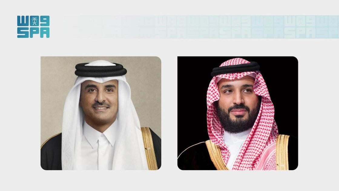 سمو ولي العهد يعزي أمير دولة قطر في وفاة صاحب السمو الشيخ حمد بن خليفة آل ثاني أمير دولة قطر السابق